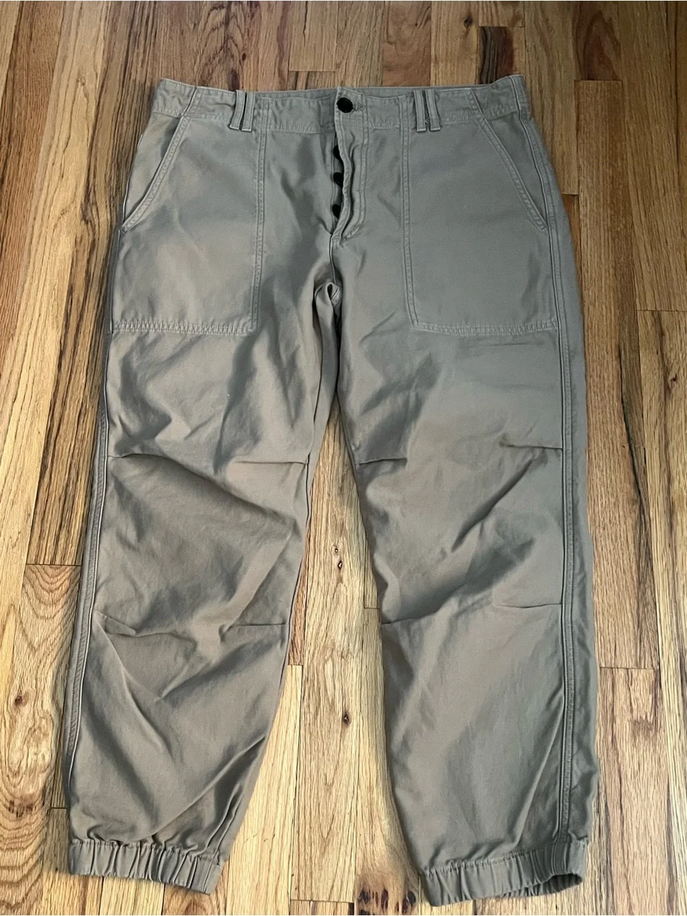 Citizens of Humanity 100% Cotton Cropped Utility Pants Size 30 Beige/Taupe